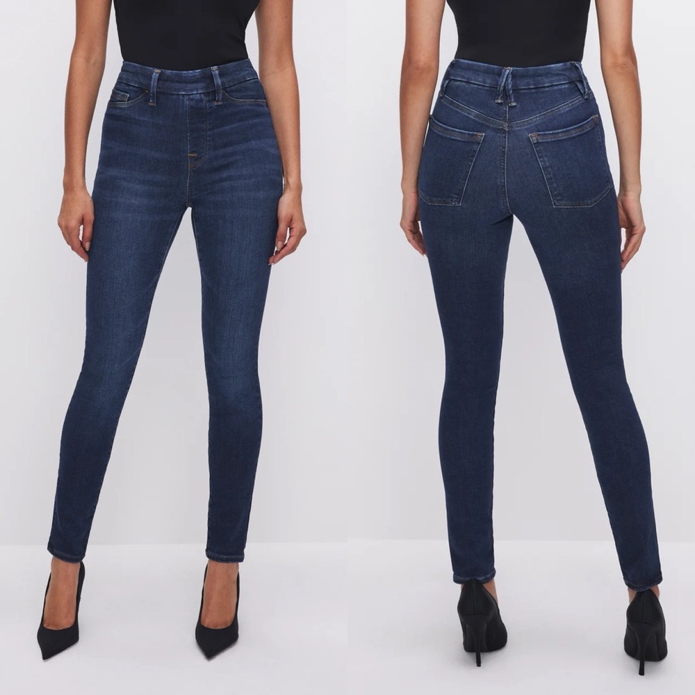 Good American Women's Skinny Jeans - Dark Blue